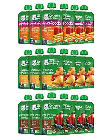 Gerber Organic Baby Food Pouches, 2nd Foods for Sitter, Fruit & Veggie Variety Pack, 3.5 Ounce (Set of 18) 260420941