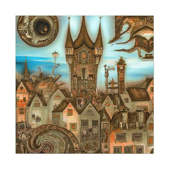Tudor Clockwork Dream - Canvas 36″ x 36″ / Premium Gall