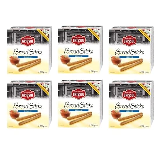 Boul-angerie Grissol Breadsticks Sesame, 200g/7 oz (Pack of 6) Shipped from Canada 840919278