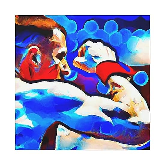 Boxing in Digital Color - Canvas 36″ x 36″ / Premium Gallery Wraps (1.25″) 522220046