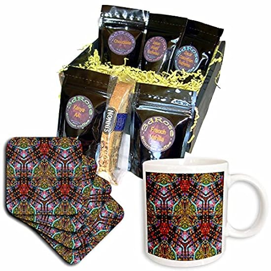3dRose Kaleidoscope Jewel Tone Tapestry - Coffee Gift B