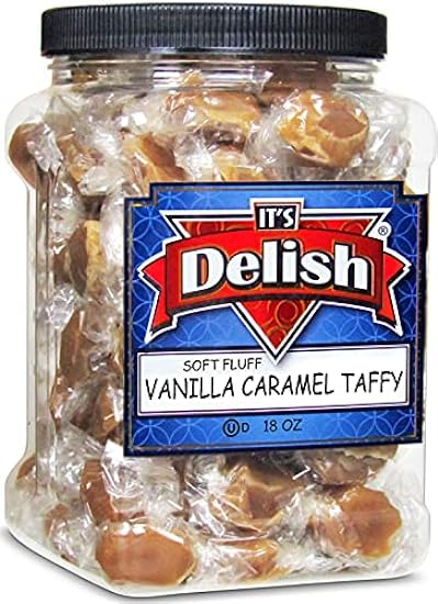 Gourmet Vanilla Caramel Taffy by Its Delish – 26 OZ Jum