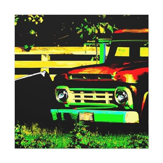 Pickup Truck Pop Art - Canvas 30″ x 30″ / Premium Gallery Wraps (1.25″) 248421306