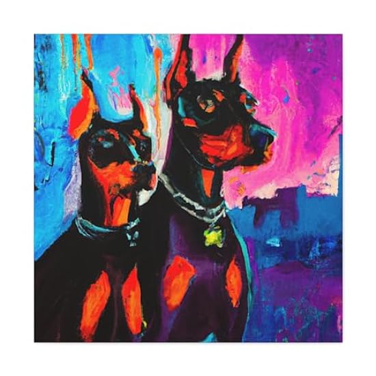 Rocking Doberman Art - Canvas 30″ x 30″ / Premium Gallery Wraps (1.25″) 793692364