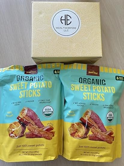 SnakYard Sweet Potato Sticks 17oz (6/2.8 oz) and HealthEmpire Gift Box bundle (2packs) 812954722