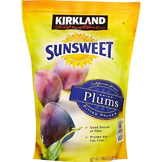 Kirkland Signature Sunsweet Whole Dried Plums, 3.5 Pounds (Pack of 4) 462618195