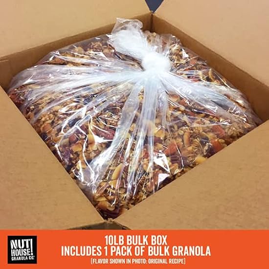 NutHouse! Granola Company - Premium Blueberry Crumble Granola | Certified Gluten-Free, Non-GMO, Kosher | Vegan, Soy-Free | 10 lb. Bulk Bag (1-Pack) 566400237