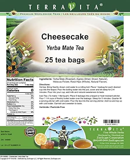 Cheesecake Yerba Mate Tea (25 tea bags, ZIN: 548989) - 2 Pack 61612057
