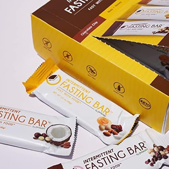 Fast Bar, Chocolate Chip | Gluten Free, Plant Based Protein Bar For Intermittent Fasting (24 Count Box) 796550714