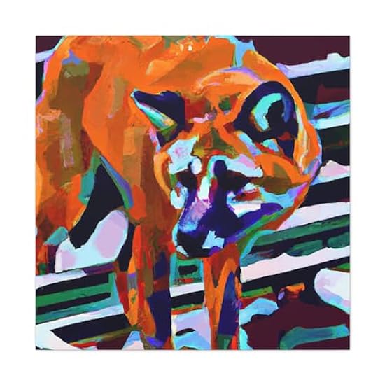 Dhole In Fauvism - Canvas 36″ x 36″ / Premium Gallery Wraps (1.25″) 404005986