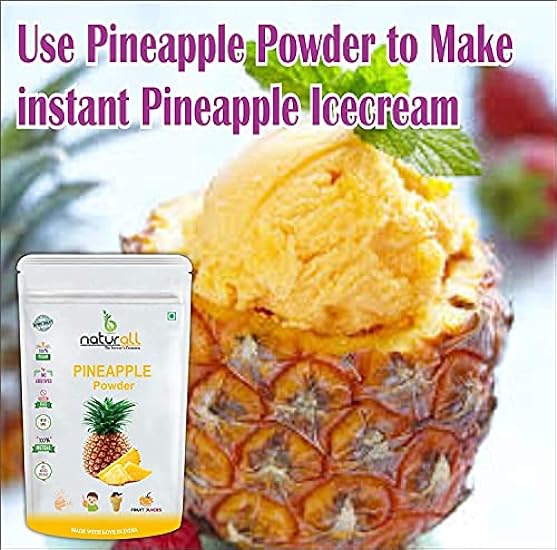 Veena Fruit Powder Combo Pack of 2 Pomegranate Powder & Pineapple Powder | Dry, No Added Sugars and Preservatives (100 GM Each) = 200 GM by B Naturall 677407254