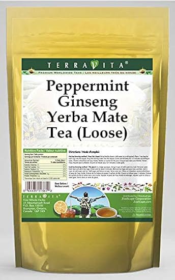 Peppermint Ginseng Yerba Mate Tea (Loose) (4 oz, ZIN: 5