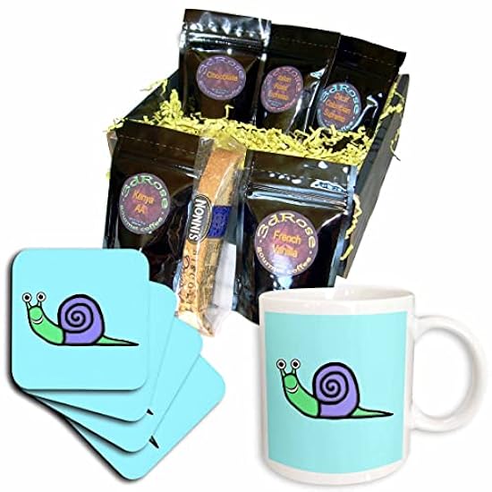 3dRose The cutest of cute snails You cant help but smile back - Coffee Gift Baskets (cgb_353812_1) 136715273