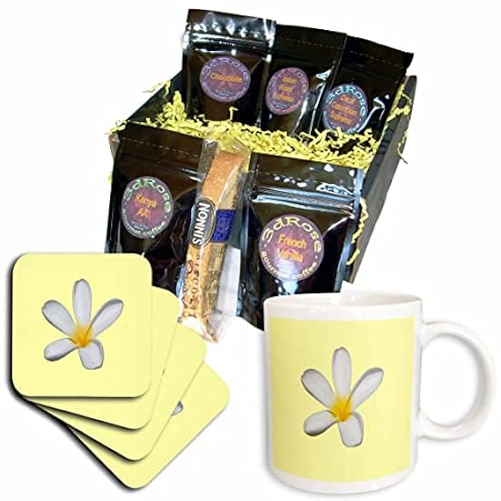 3dRose A Single Plumeria Flower Isolated - Coffee Gift 