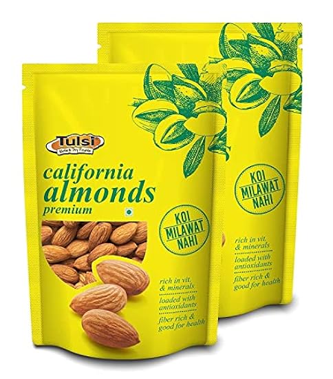 METROL Sattva Life Tulsi California Almonds Premium 400Gm (200 g X 2) 282304733