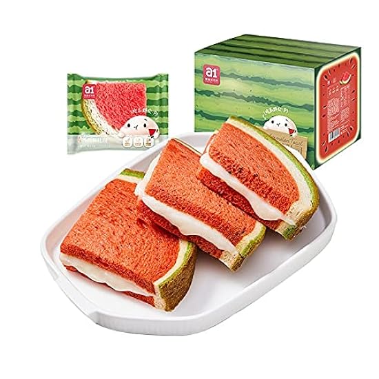a1 西瓜吐司 面包 480g 网红零食 整箱 早餐 夹心 糕点 手撕 小面包 624456375