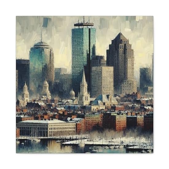 Vibrant Boston Reverie - Canvas 20″ x 20″ / 1.25