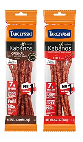 TARCZYNSKI Kabanos Exclusive - ORIGINAL AND CHILLI MIX - PACK OF 22 (120G/4.23OZ EACH) 226477050