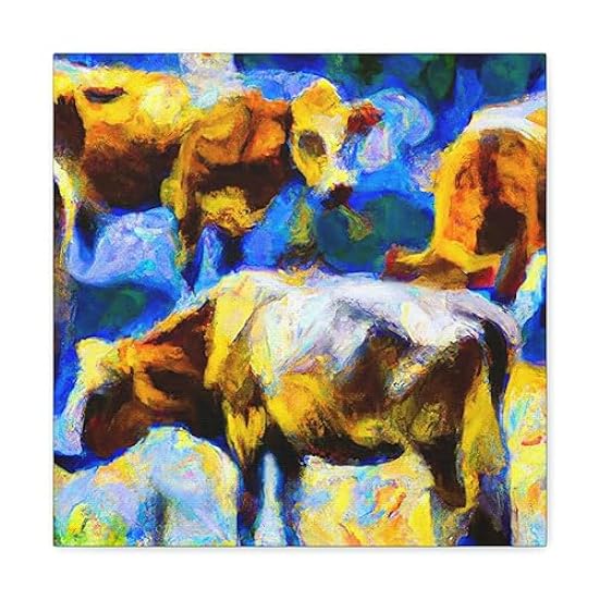 Cows on a Meadow - Canvas 16″ x 16″ / Premium Gallery W