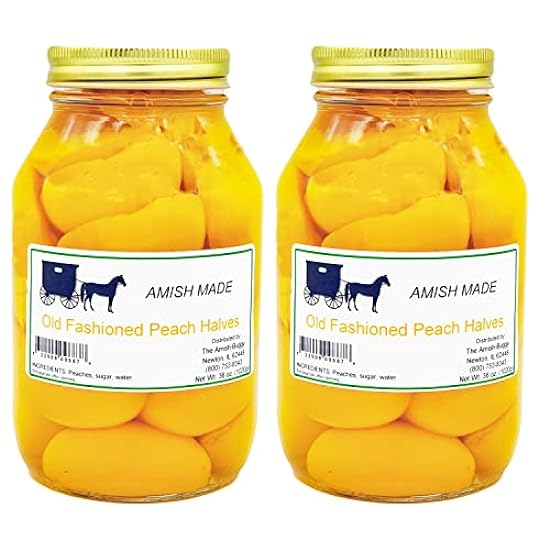 Amish Made Canned Fruit (Old Fashioned Peach Halves (2-