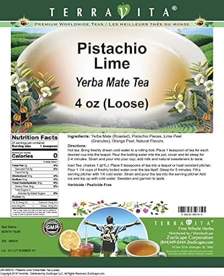 Pistachio Lime Yerba Mate Tea (Loose) (4 oz, ZIN: 566516) - 3 Pack 506662472