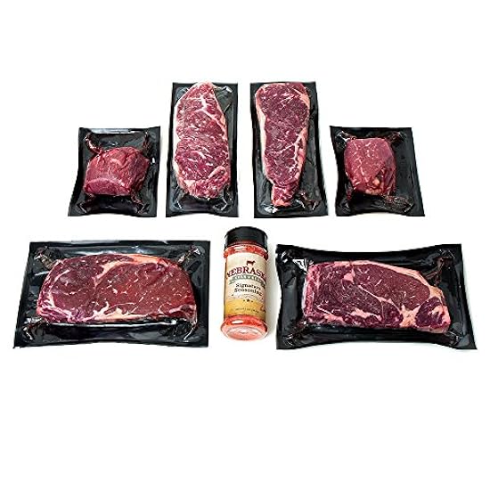 Aged Premium Angus Ribeye and NY Strip and Filet Mignon by Nebraska Star Beef - All Natural Hand Cut and Trimmed Steaks Gift Packages - Gourmet Steak Delivered to Your Home 407239441