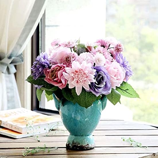 Vase Fake Flower Bouquet Set Simulation Rose Decoration Home Living Room Decoration (Size : Style Three) 915761828