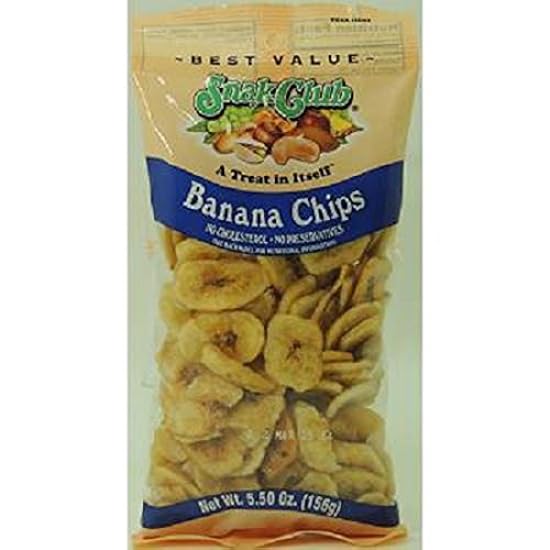 Snak Club, Premium Banana Chips, Count 6 (5.50-oz) - Nut & Dry Fruit / Grab Varieties & Flavors 874243248