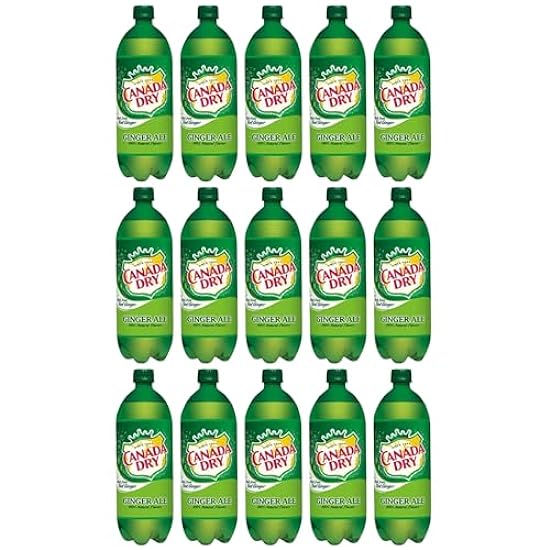 Canada Dry 1 Liter Drink Mixers - Tonic, Zero Tonic, Club Soda, and Ginger Ale - 15 Pack - Bundled by Louisiana Pantry (Ginger Ale) 32978368