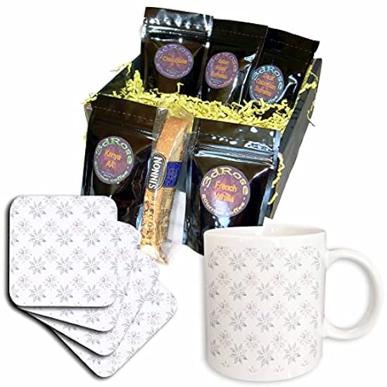 3dRose Pattern of chic decorative snowflakes of pastel 