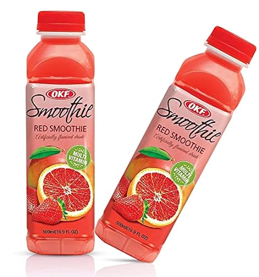OKF Smoothie, Red, 16.9 Fluid Ounce (Pack of 20) 973942