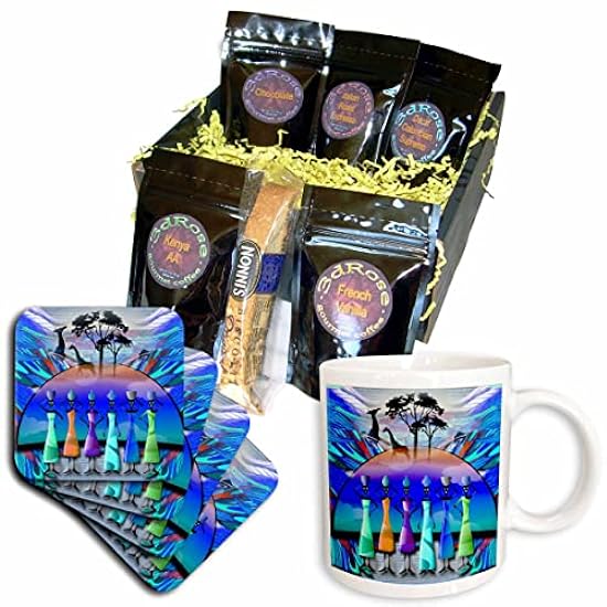 3dRose Bright Blue and very beautiful ethnic black american... - Coffee Gift Baskets (cgb_356713_1) 61378756