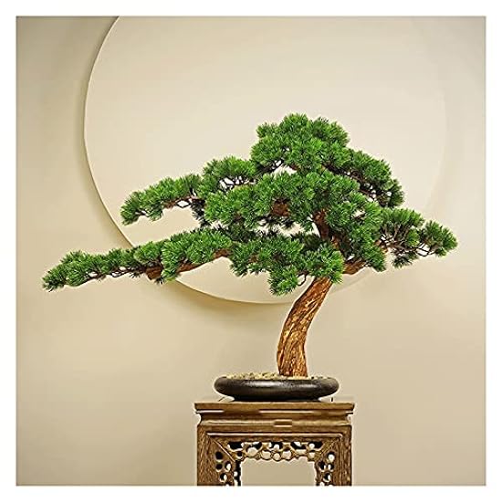 Large Artificial Bonsai Tree Artificial Bonsai Pine Tree, 21 Inch Faux Potted Plant， Fake Tree Pot Ornaments Cedar Bonsai Plant for Bedroom, Restaurant Fake Bonsai Decor 301481017