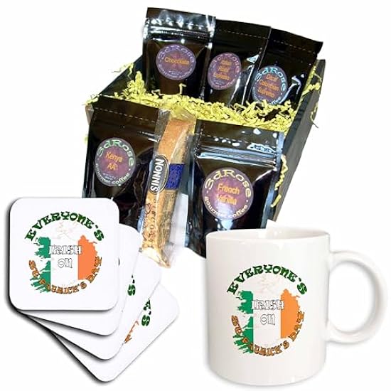 3dRose Everyones Irish On St Patricks Day - Coffee Gift Baskets (cgb-377641-1) 789156854