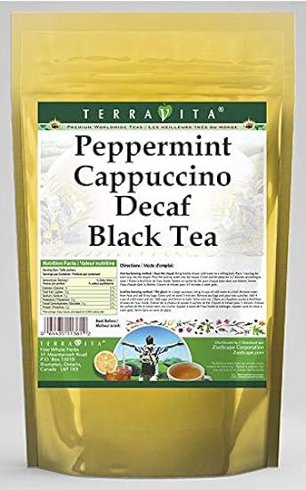 Peppermint Cappuccino Decaf Black Tea (50 tea bags, ZIN