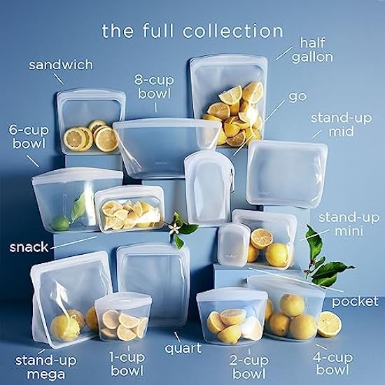 Stasher Reusable Silicone Storage Bag, Food Storage Container, Microwave and Dishwasher Safe, Leak-free, Bundle 3-Pack Bowls, Blue + Lavender + Green 741986908