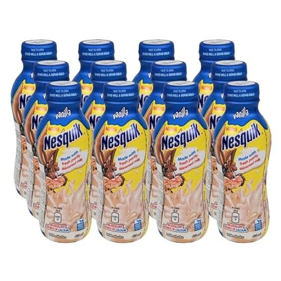 Nestle Nes quik Vanilla Milk Shake - Shelf Stable, 473ml/6 fl. oz (Pack of 12) Shipped from Canada 290167146