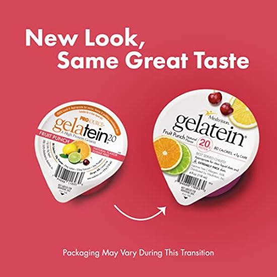 GelaTein Fruit Punch: 20 grams of protein. Sugar free. Ideal for clear liquid diets, swallowing difficulties, bariatric, dialysis and oncology. Great pre or post-workout snack. (36 pack) … 914037311
