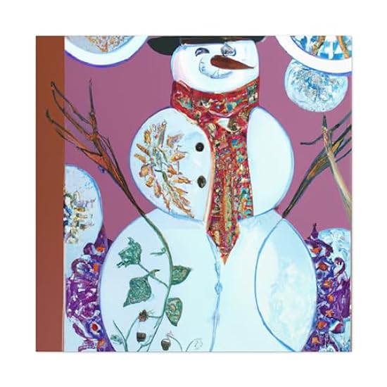 Snowman in Moonlight - Canvas 30″ x 30″ / Premium Gallery Wraps (1.25″) 135910007