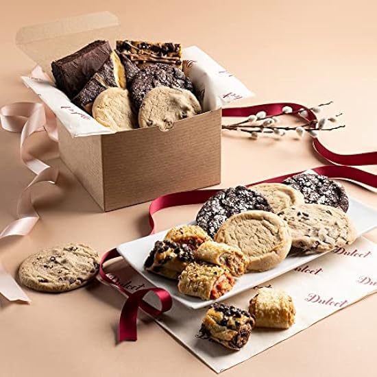 Dulcet Gift Baskets Classic Bakery Kraft Box Filled wit