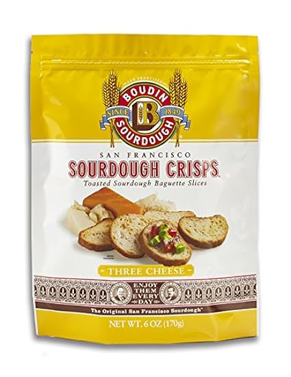 San Francisco Boudin Bakery Sourdough Crisps-Three Cheese 897420232