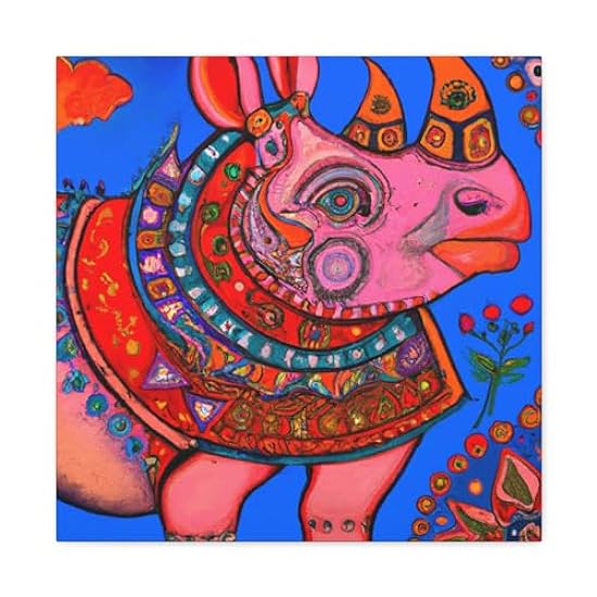 The Majestic Rhinoceros - Canvas 20″ x 20″ / Premium Gallery Wraps (1.25″) 22959049