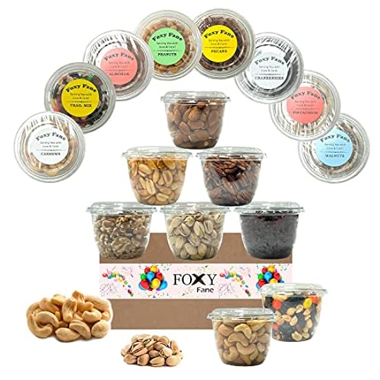 Foxy Fane 8 Pack Healthy Nuts and Dried Fruit Snack Box