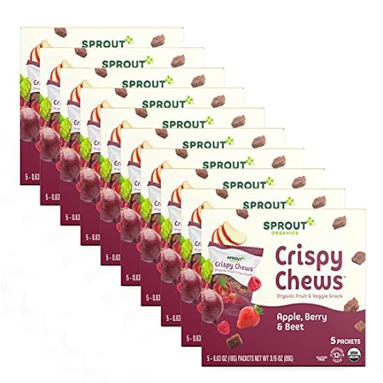 Sprout Organic Toddler Snacks, Crispy Chews, Red Berry 