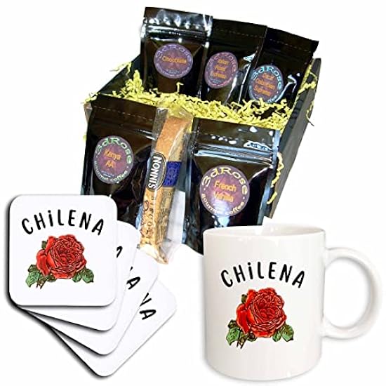 3dRose Chilena Red Rose Chile Girl Pride for Chilean Latina... - Coffee Gift Baskets (cgb-372747-1) 110481543