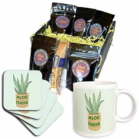 3dRose Creative and Unique Aloe There - Coffee Gift Bas