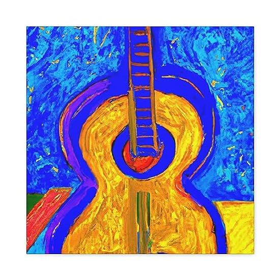 Guitar in Fauvism - Canvas 20″ x 20″ / Premium Gallery 