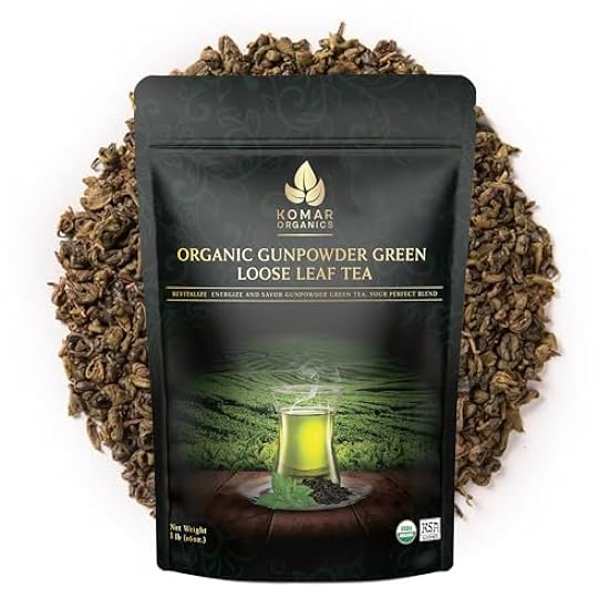 Komar Organics Gunpowder Green Organic Green Tea – 16Oz