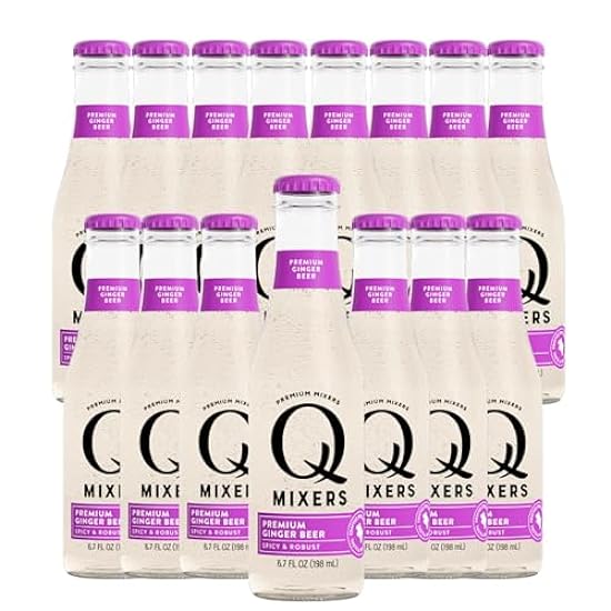 Q Mixers Ginger Beer, Premium Cocktail Mixer Made with Real Ingredients 6.7oz Bottles | 15 PACK 31018661