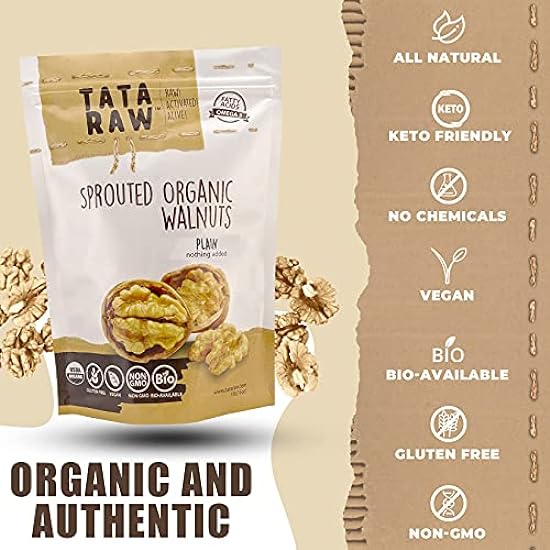 TATA RAW - Sprouted Organic Walnuts - PLAIN. Nothing Added - 3 lb 548536115